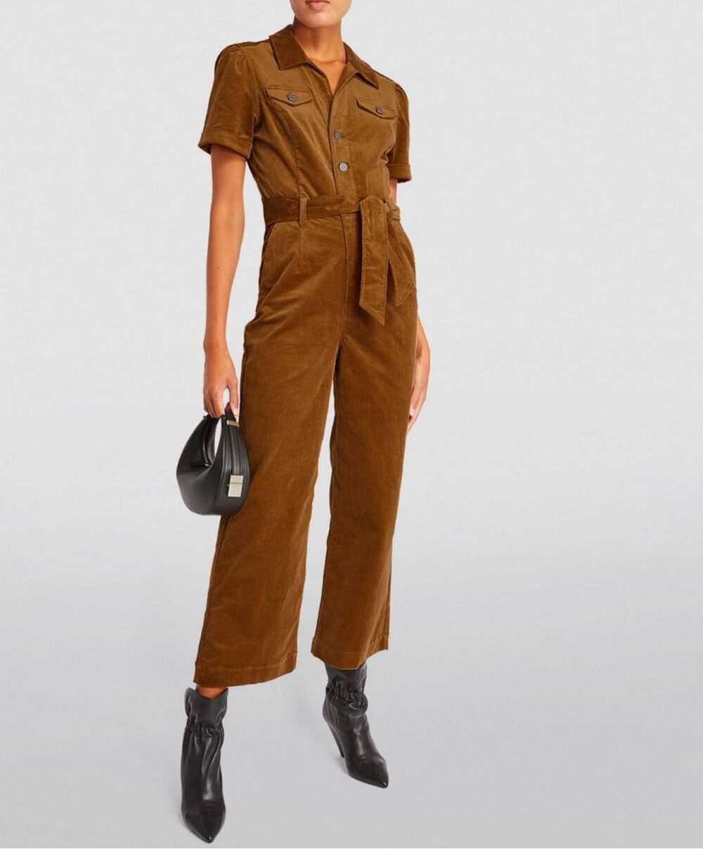 Paige Anessa Short-Sleeve Jumpsuit Size 10